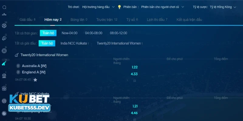 Các kèo cá cược bóng chày Kubet Cập nhật kết quả và thống kê trận đấu ngay lập tức
