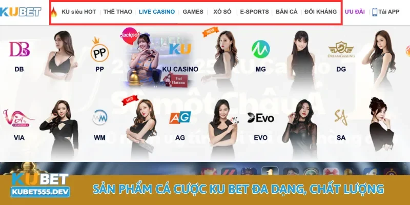 Kubet 14 Kubet cung cấp kho game đa dạng, chất lượng